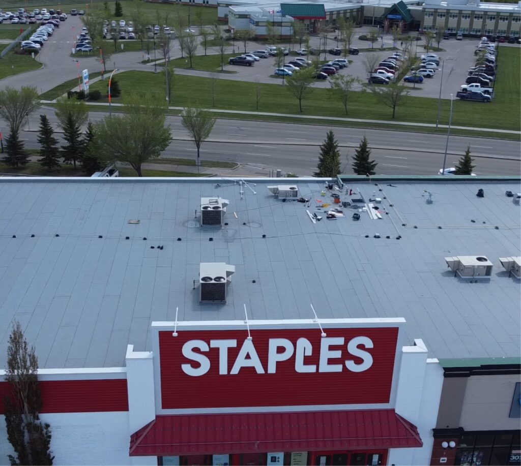 Edmonton commercial roofing SBS modified bitumen membrane replacement